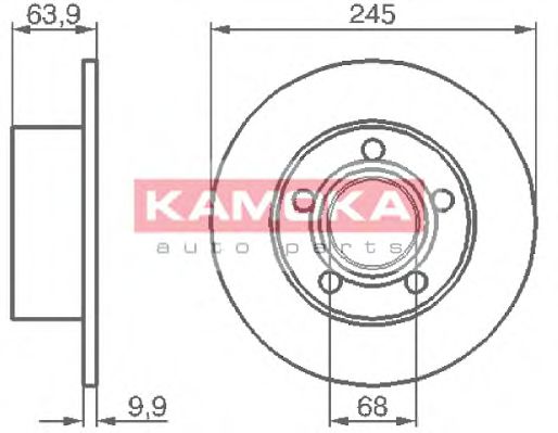 Диск тормозной | зад | - Kamoka 103642
