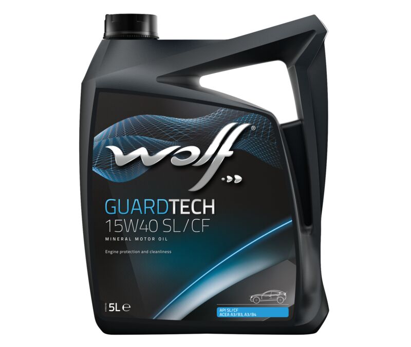 Масло моторное wolf guardtech 15w40 sl/cf 5L MB 229.1 VW 501 01 Level VW 505 00 Level acea a3/b3 - Wolf 8300318