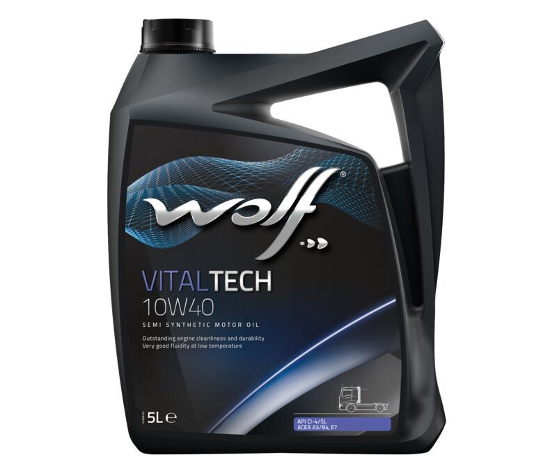 Масло моторное полусинтетическое Vitaltech 10w-40, 5л HCV - Wolf 8300912