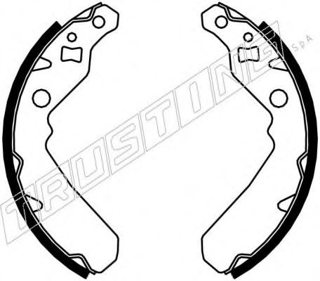 Комплект тормозных колодок | зад | - Trusting 026.354
