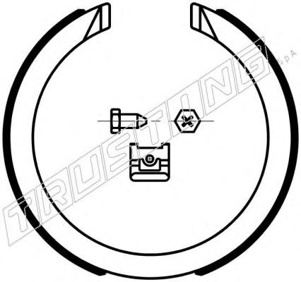 Колодки тормозные барабанные | зад | - Trusting 040.163K
