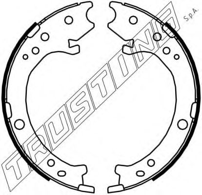 Колодки тормозные барабанные | зад | - Trusting 044.025