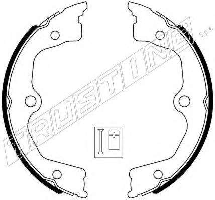 Колодки тормозные барабанные | зад | - Trusting 044.030