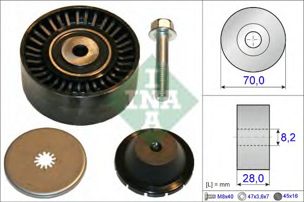 Паразитный / ведущий ролик, поликлиновой ремень - INA 532 0600 10