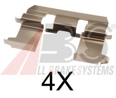 Комплектующие, колодки дискового тормоза - ABS 1281Q