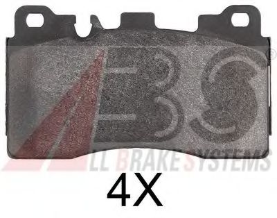 Комплект тормозных колодок, дисковый тормоз - ABS 37867