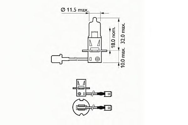 Лампа накаливания H3 12V 55W Pk22s - SCT Germany 202723