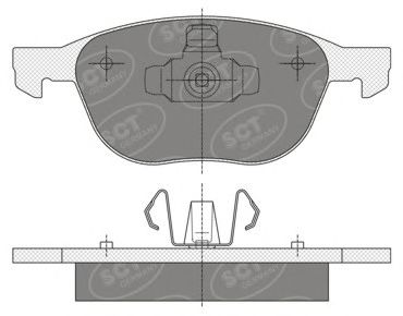 Комплект тормозных колодок, дисковый тормоз | перед | - SCT Germany SP 358
