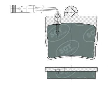 Комплект тормозных колодок, дисковый тормоз - SCT Germany SP 389
