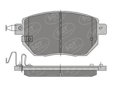 Комплект тормозных колодок, дисковый тормоз | перед | - SCT Germany SP 392