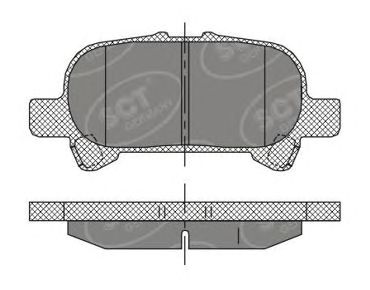 Комплект тормозных колодок, дисковый тормоз | зад | - SCT Germany SP 401