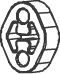 Резиновые полоски, система выпуска - Dinex 56821