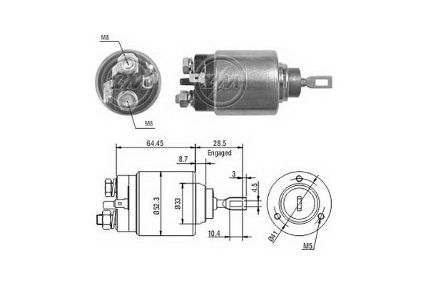 Тяговое реле, стартер  - ERA ZM374
