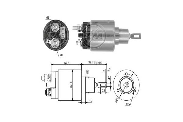 Тяговое реле, стартер - ERA ZM575C
