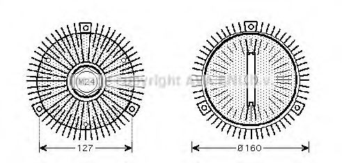 Сцепление, вентилятор радиатора - AVA BWC391