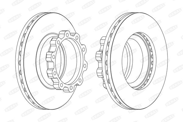 Диск тормозной 430/208x45/131 10n-237-M16x1,5 | перед/зад | - Beral BCR170A