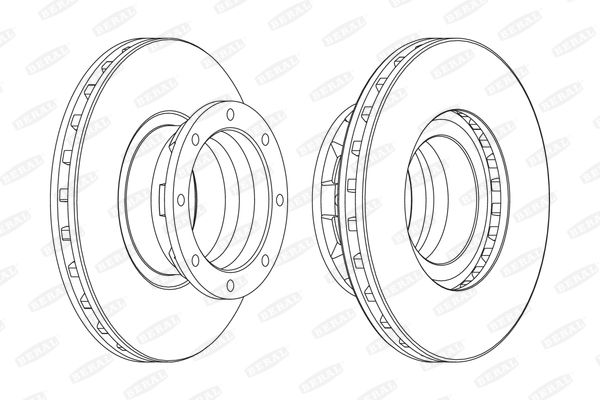 Диск тормозной 335x34/111 8xM12x1,5 | зад | - Beral BCR187A