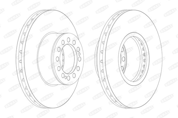 Диск тормозной 432/131x45/130 12n-168-d19 | перед/зад | HCV - Beral BCR214A