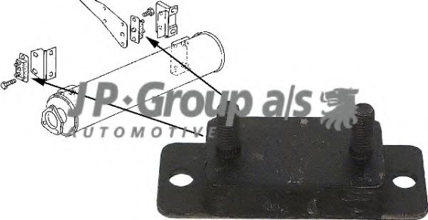 Кронштейн, система выпуска ОГ - JP Group 1121603600