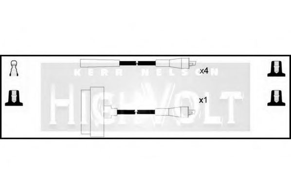 Комплект проводов зажигания - Standard OEF018
