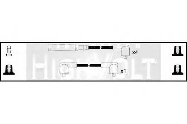 Комплект проводов зажигания - Standard OEF103