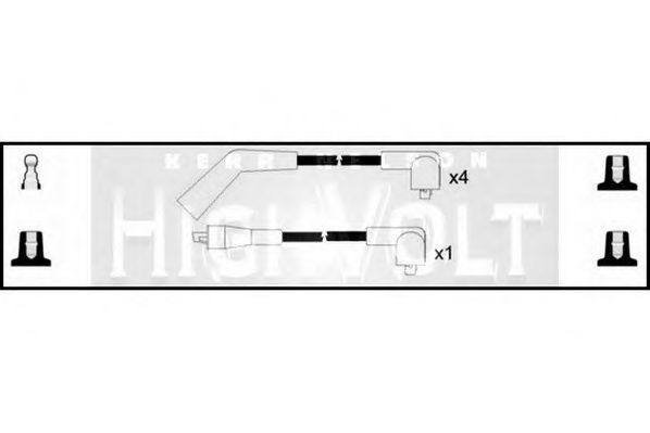 Комплект проводов зажигания - Standard OEF155