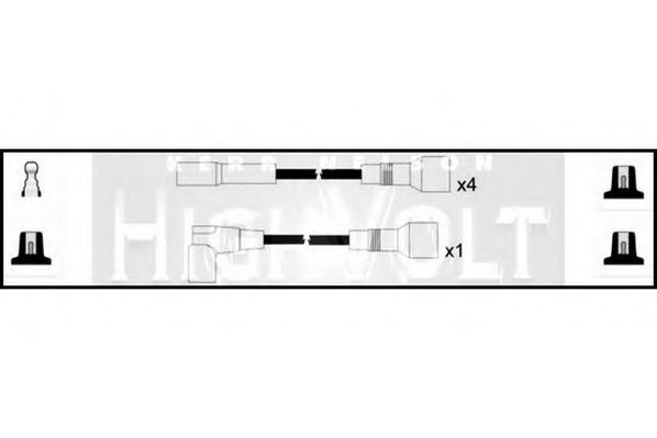 Комплект проводов зажигания - Standard OEF352