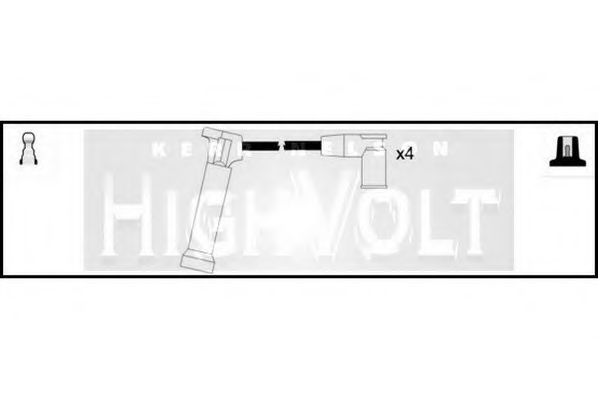 Комплект проводов зажигания - Standard OEF485