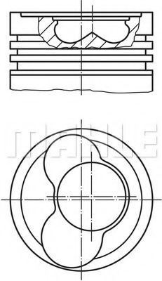 Поршнекомплект - Mahle 030 66 02