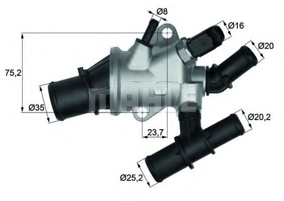 Термостат интегрированный - Mahle TI 162 88