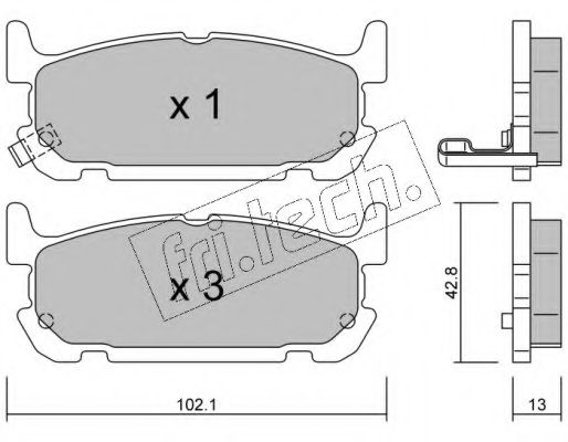 Колодки тормозные дисковые - fri.tech 750.0