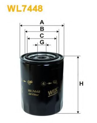 Фильтр масляный - Wix Filters WL7448