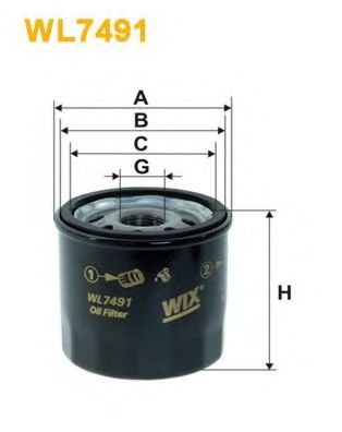 Фильтр масляный - Wix Filters WL7491