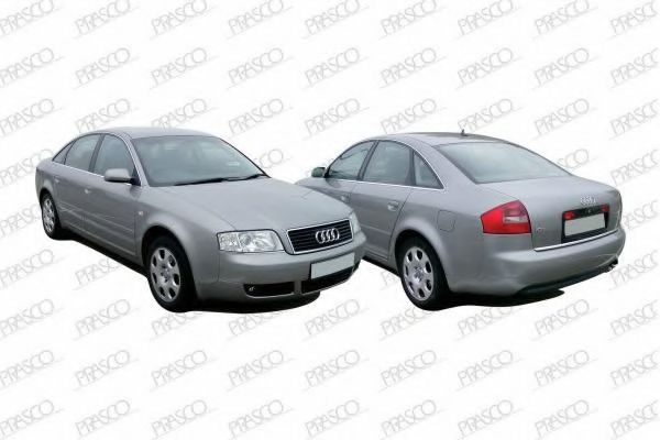 Накладка переднего бампера правая, хромированная / audi A-6 01~05 - Prasco AD0332103