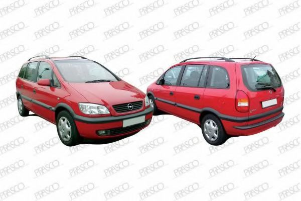 Накладка заднего левого крыла-грунтованная / opel Zafira-A 99~ - Prasco OP7151594