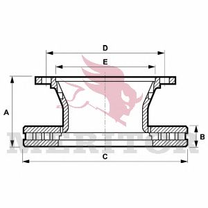 Диск тормозной | зад | HCV - Meritor MBR5062