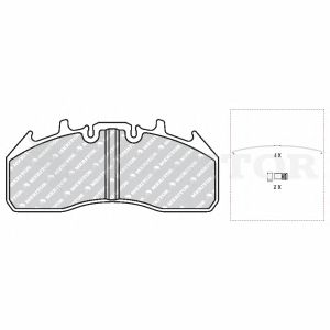 Комплект дисковых колодок 29174 - Meritor MDP3174K
