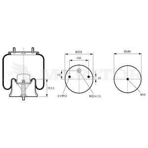 Кожух пневматической рессоры - Meritor MLF8044