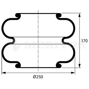 Пневморессора 620 - Meritor MLF8076