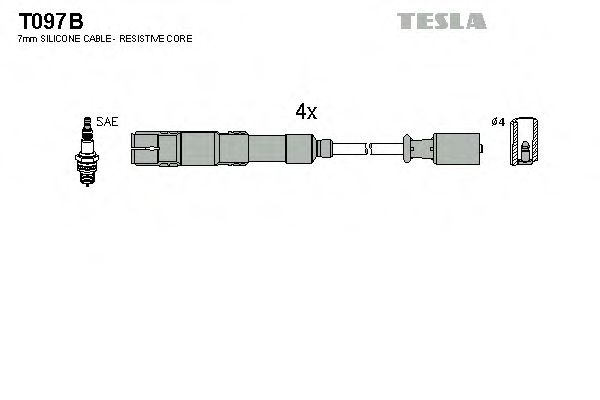 Комплект проводов зажигания - Tesla T097B