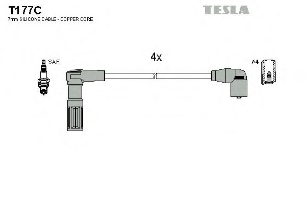Комплект проводов зажигания - Tesla T177C