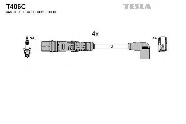 Провода высоковольтные - Tesla T406C