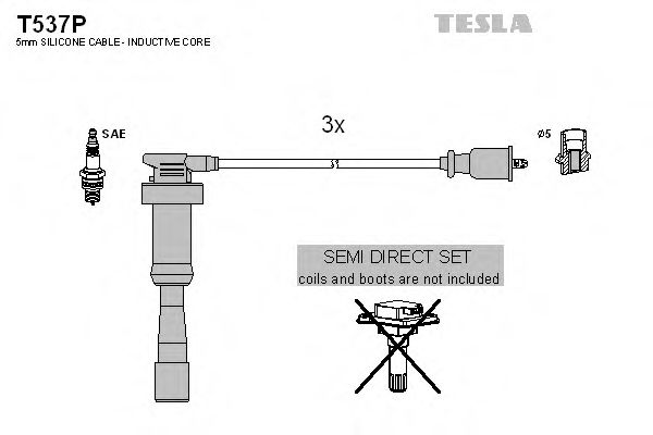 Комплект проводов зажигания - Tesla T537P