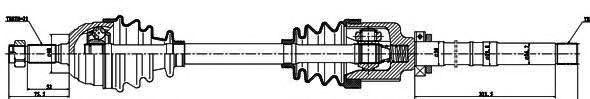 Приводной вал | прав | - GSP 210007