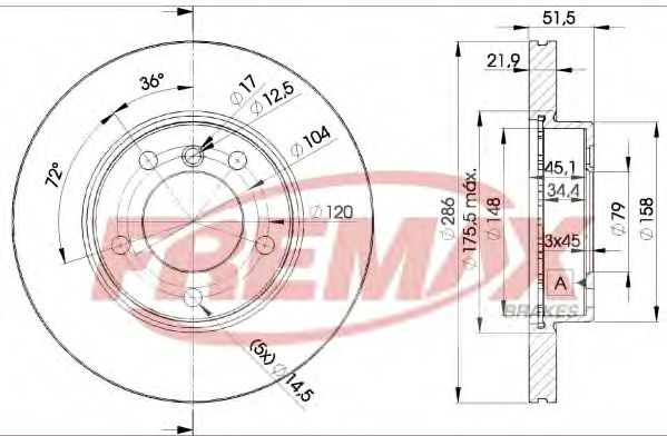 Тормозной диск | перед | - FREMAX BD-0674