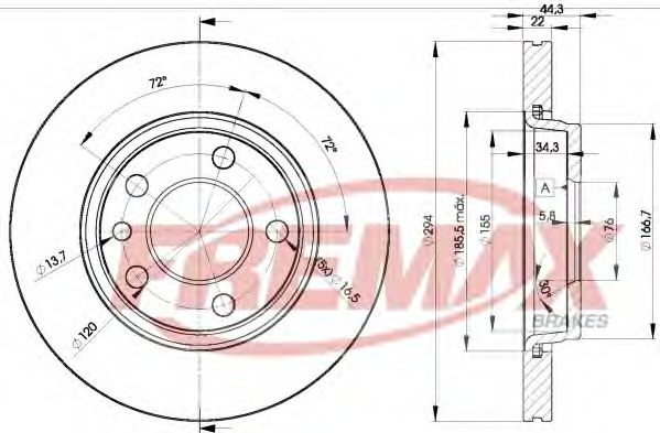 Тормозной диск | зад | - FREMAX BD-3021