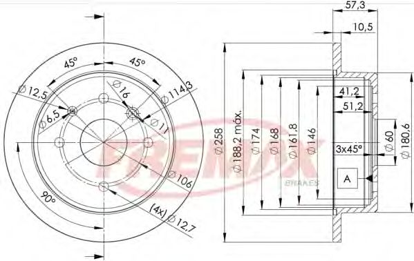 Тормозной диск | зад | - FREMAX BD-6028