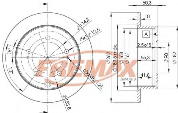 Тормозной диск | зад | - FREMAX BD-8326