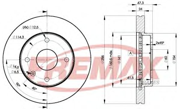 Диск тормозной | перед | - FREMAX BD-8338