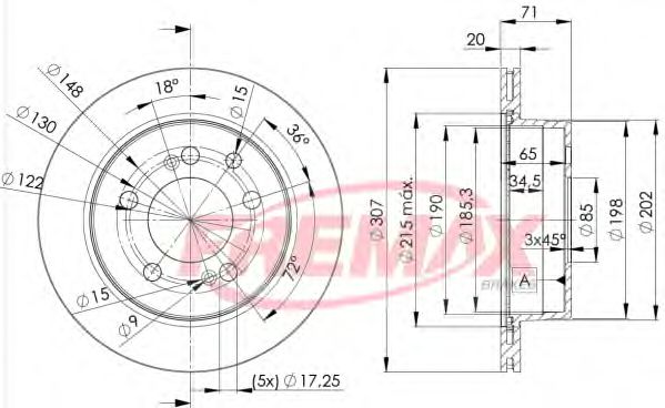 Тормозной диск | зад | - FREMAX BD-8675